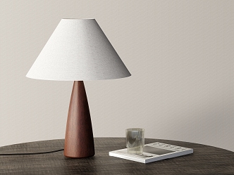 Dream home solid wood table lamp 3d model