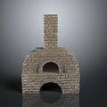 Traditional Stone Brick Oven With Chimney And Arch Design For Household Use
