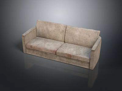 Modern Sofa Furniture With Soft Fabric Upholstery And Light Color Design 3d model
