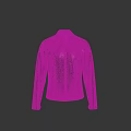 Black Leather Jacket With Minimalist Collar And Zipper Design For Stylish Look