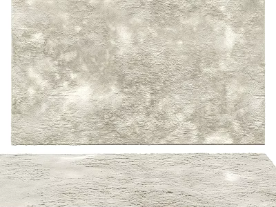 Elegant Soft Textured Square Rug In Light Gray Modern Minimalist Design 3d model