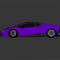 Purple Sleek Sports Car With Black Body Accents And Rear Spoiler Aerodynamic Design