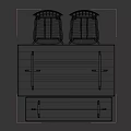Wooden Dining Table Set with Two Chairs and Bench Natural Wood Finish Woven Panel Details