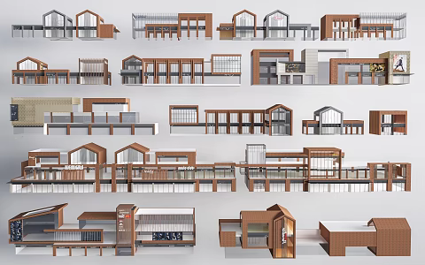 Modern Commercial Building Shop Building Commercial Street Building Commercial Street Building 3d model