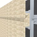 Modern node wall strip 3d model