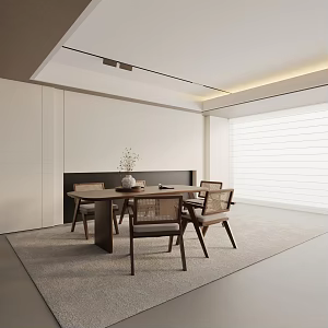 Modern dining table 3d model