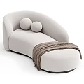 Modern Multiplayer Curved Sofa 3d model
