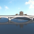 Bridge Covered Bridge Ancient Bridge 3d model