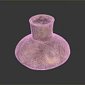 Hand Carved Ceramic Vase Sculpture With Spiral Patterns And Brown Texture 3d model