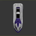 Modern White And Purple Jet Ski With Black Seats And Sporty Design