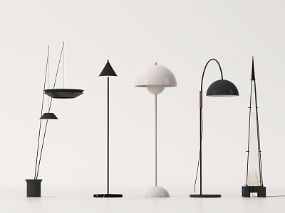 Modern floor lamp combination model