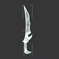 Ancient Bronze Bladed Weapon With Intricate Carvings And Wrapped Hilt Design