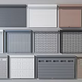 Various Garage Door Designs with Different Panel Styles Textured Surfaces and Color Options