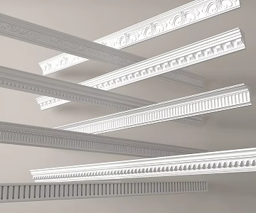 French Gypsum Line Gypsum Line Yin Angle Line French Top Line 3d model