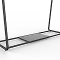 Black Metal Clothing Rack with Stand Design and Bottom Storage Shelf for Home Bedroom Organization