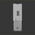 Gray Fire Truck 3D Model With Blue Emergency Lights And Roof Equipment