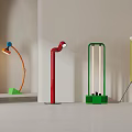 Middle ancient floor lamp 3d model