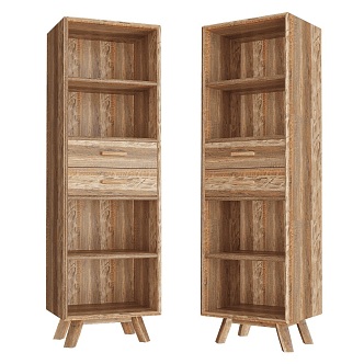 DALIA Wooden Locker Bookcase 18 3d model