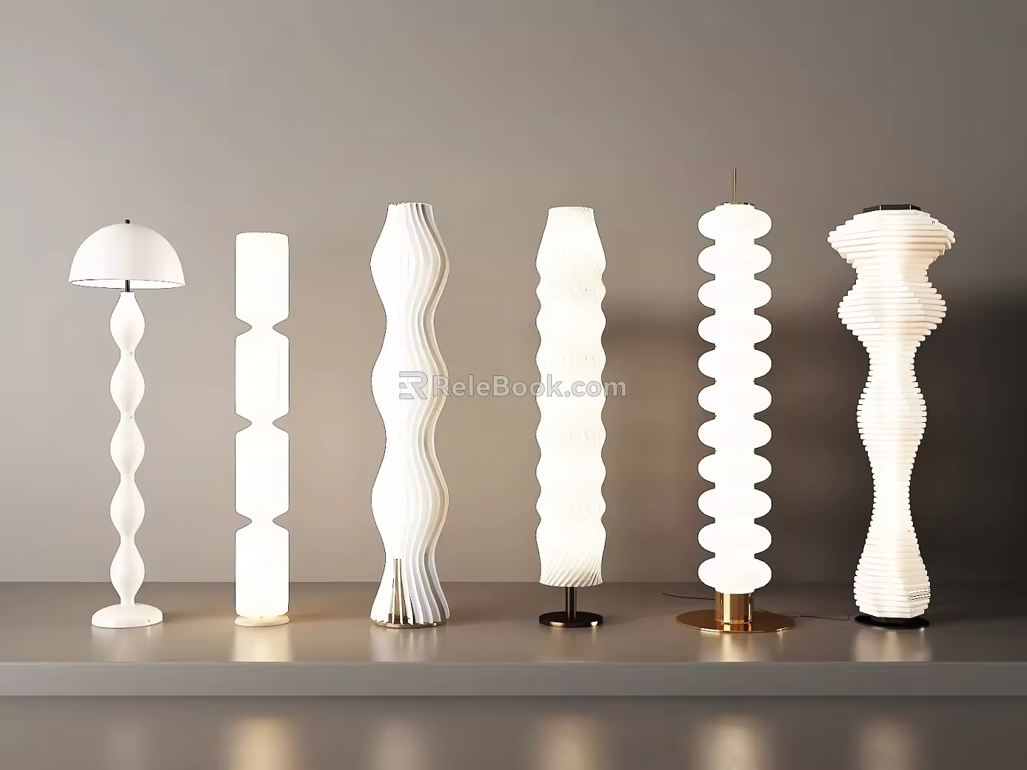 Modern floor lamp cream wind floor lamp gourd string floor lamp bedside floor lamp bedroom floor lamp atmosphere lamp 3d model