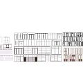 Architectural Elevation Design Collection With Various Window And Balcony Structures