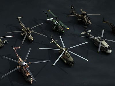 Modern Helicopter Collection model