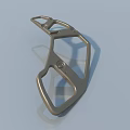 3D Metal Bracket Model With Geometric Structure And Smooth Surface Features 3d model