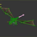 Game Movie Dragon Character with Purple Wings and Spiked Scales in Fantasy World Design