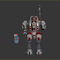 Mech Warrior Mech Soldier Machine Battlearm Mechanical Battlearm Machine Fighter Robot 3d model