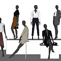 Clothing display model window model figure woman 3d model