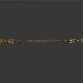 Intricately Carved Scepter With Golden Green Decorations And Animal Head Details