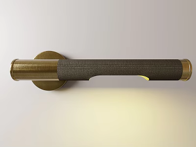 Modern Brass Wall Lamp With Woven Texture And Warm Light Design 3d model