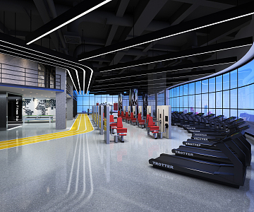 Modern Gym 3d model