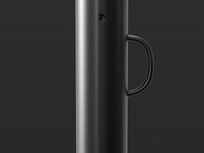 Sleek Black Cylindrical Electric Appliance With Handle For Daily Household Use 3d model