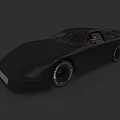 Black Aerodynamic Race Car With Streamlined Body Large Mesh Wheels And Sporty Interior