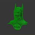 Batman Helmet And Chest Armor Display On Dark Background With Yellow Logo Metallic Finish