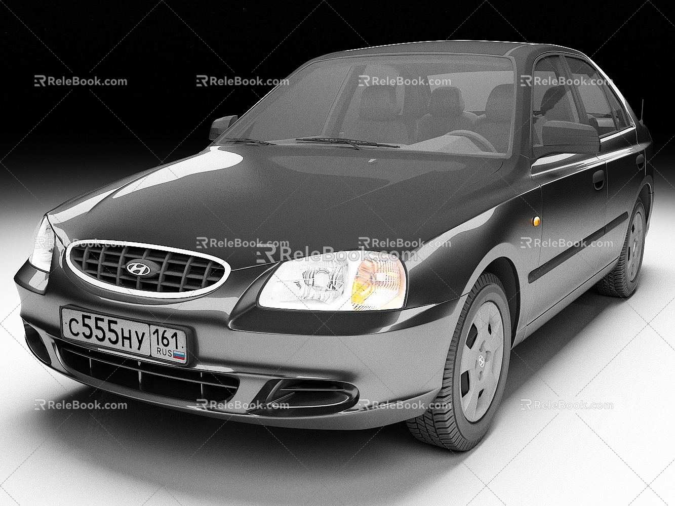 Hyundai Accent Sedan Car 3d model