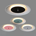 Modern Ceiling Lights With Multiple Colors And Ring Shaped Lighting Design 3d model