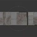 Modern Gray Reception Desk Furniture With Textured Cabinets And Sleek Countertop