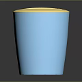Modern Blue Cup With Gold Rim For Daily Household Use And Decor