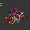 High Speed Red Racing Motorcycle With Rider In Racing Suit And Helmet