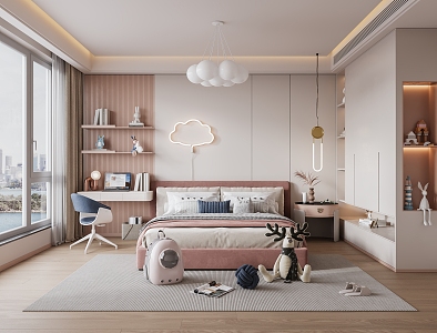 Modern Children's Room Children's Room Daughter Room 3d model