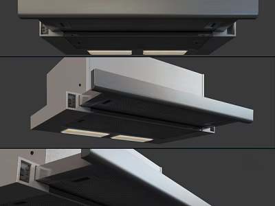 Sleek Modern Kitchen Appliance Range Hood With LED Lights And Contemporary Design 3d model