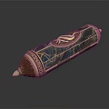 Elegant Decorative Pen For Daily Use With Gold Trim And Patterned Surface