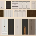 Various Cabinet Doors And Drawers With Different Materials And Colors For Kitchen