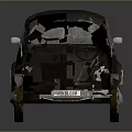 Vintage Beetle Car Model with Metal Body Classic Retro Design Round Headlights and Curved Shape