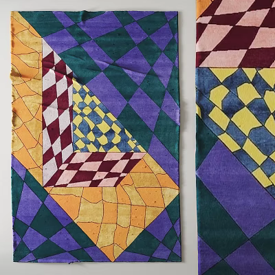 modern square carpet carpet 3d model