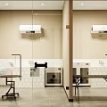 Modern Pet Retail Store in Mall With Shelves Products Blue Counter And Orange Dog Sculpture