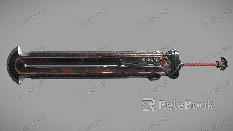 Heavy all-metal sword model