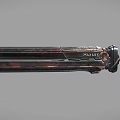 Detailed Metal Sword With Red Rope Handle And Sleek Blade Craftsmanship Design