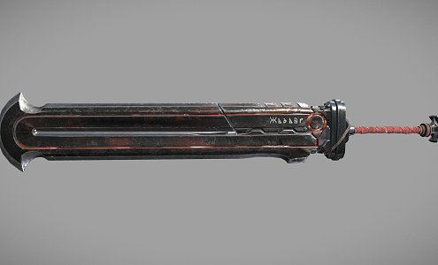 Heavy all-metal sword 3d model